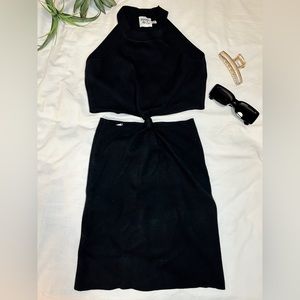 NWOT: Princess Polly Black Tie Front Dress